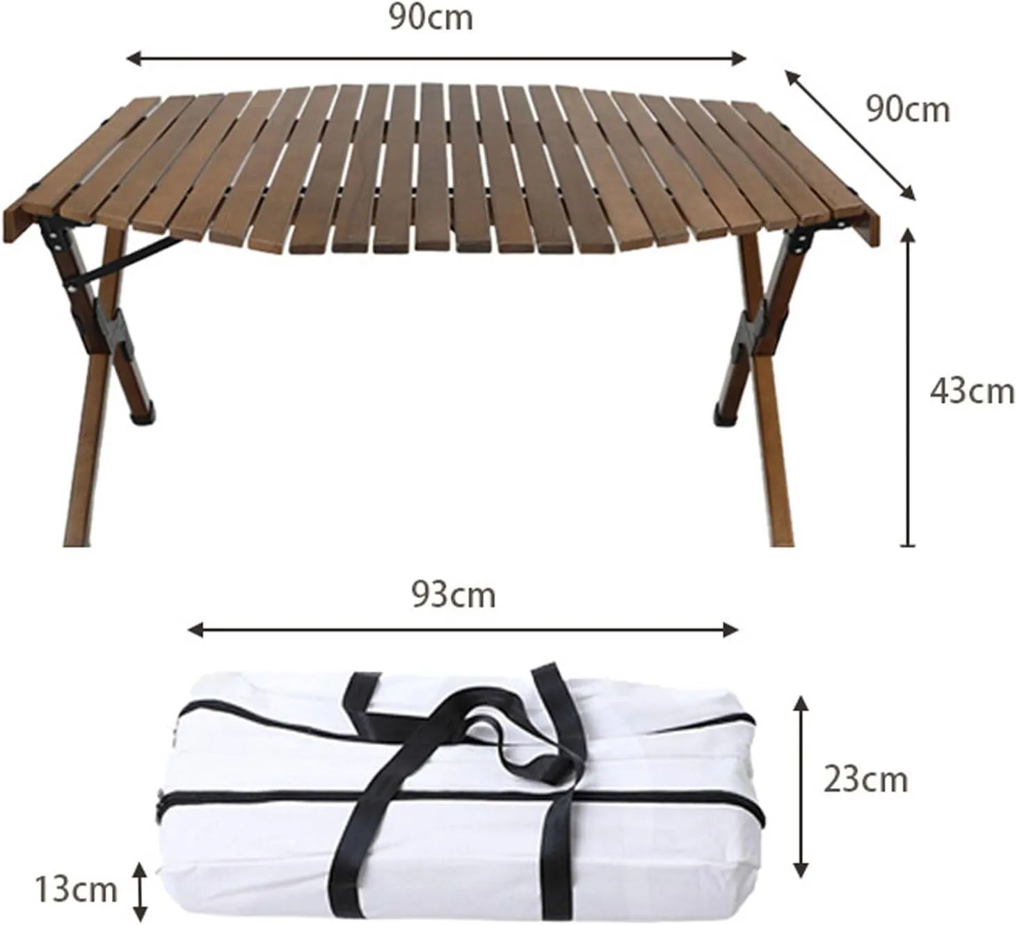 5 Pcs Folding Camping Table & airs Set, Portable Lightweight Picnic airs with Carrying Bag and Bee Roll-up Top Picnic Table