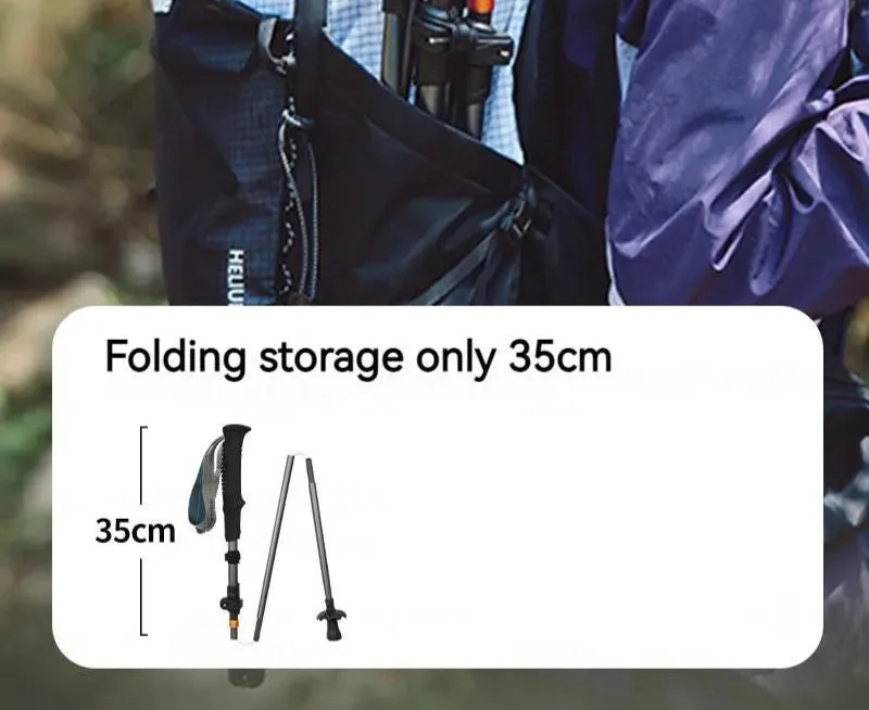 5-Section Carbon Fibre/Aluminium Alloy Folding Stick