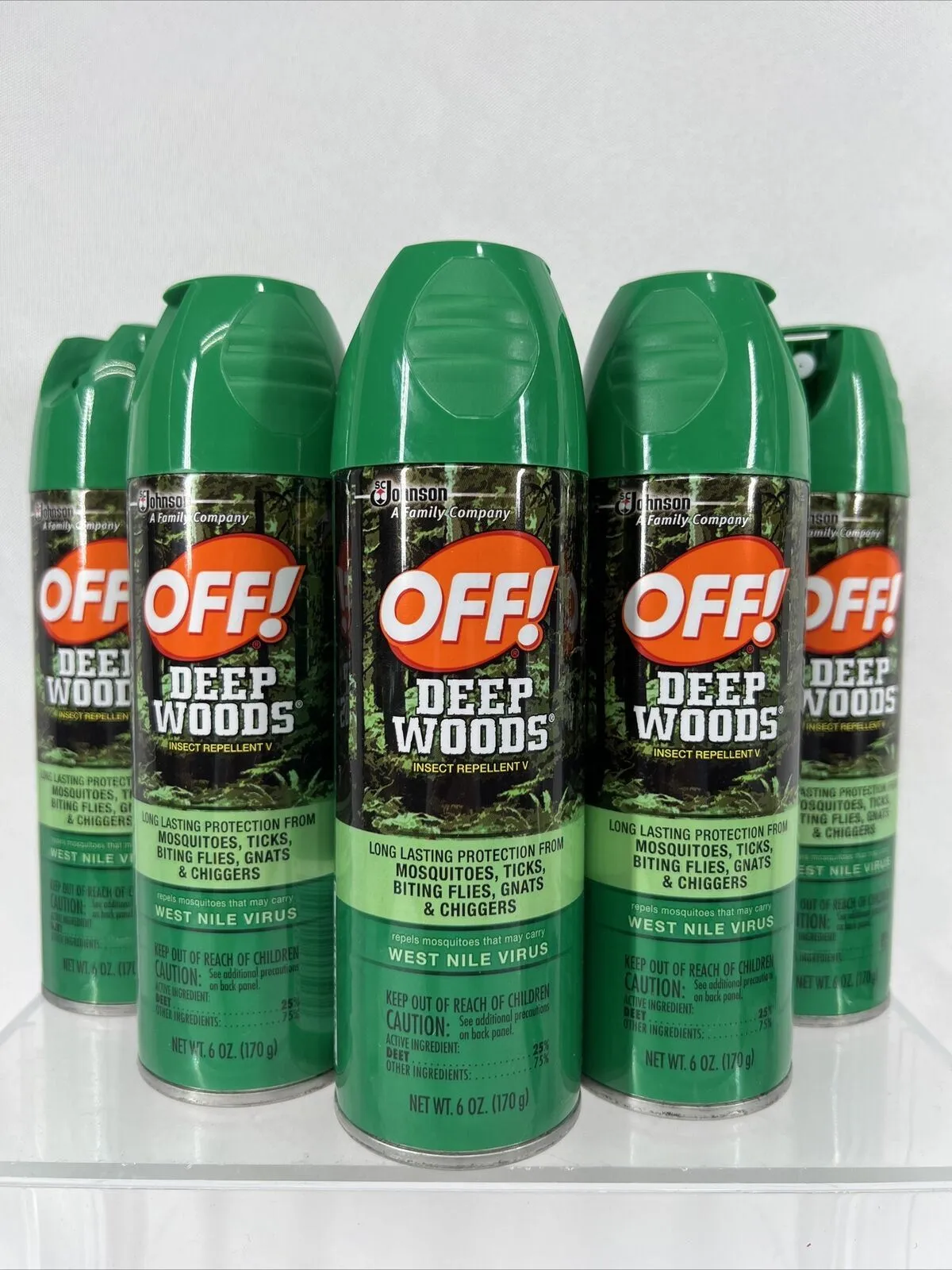 (5a) Off! Deep Woods Insect Mosquitoes Repellent V Spray Protection 6 oz Aerosol
