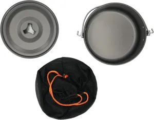 6 8 Person Camping Pot Outdoor Camping Pot Portable Aluminum Alloy Campfire Hanging Pot with Lid Storage Bag Suitable for Campfire Camping Picnic