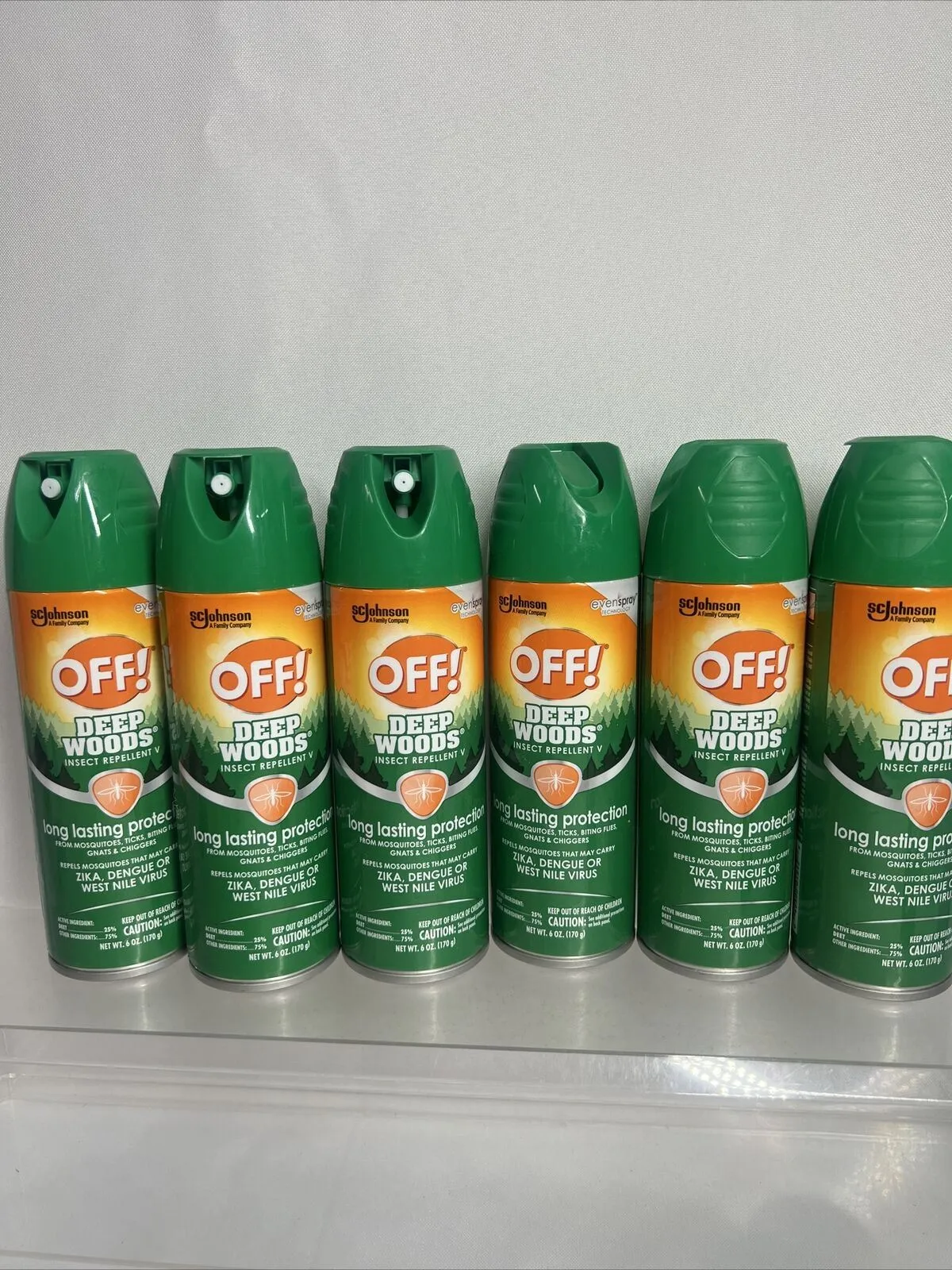 (6) Off! Sportsmen Deep Woods Insect Repellent Even Spray Technology New 6oz