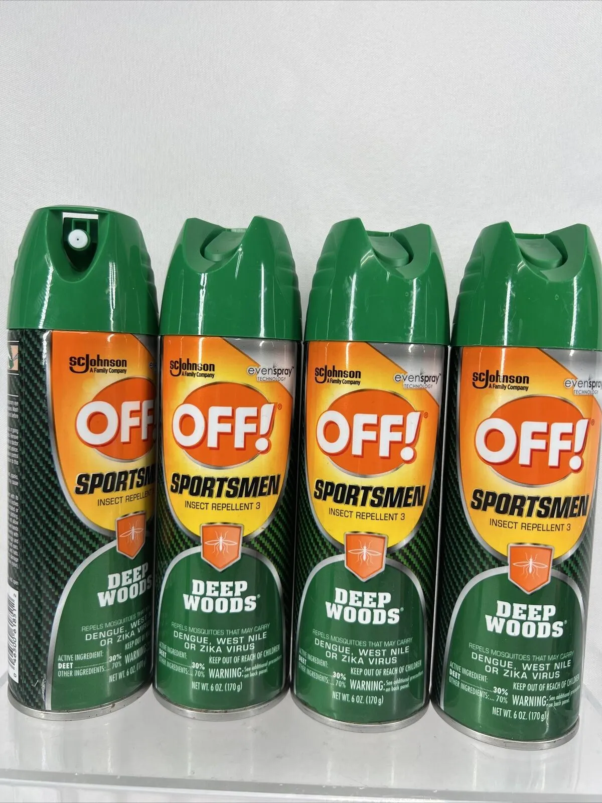 (6) Off! Sportsmen Deep Woods Insect Repellent Even Spray Technology New 6oz