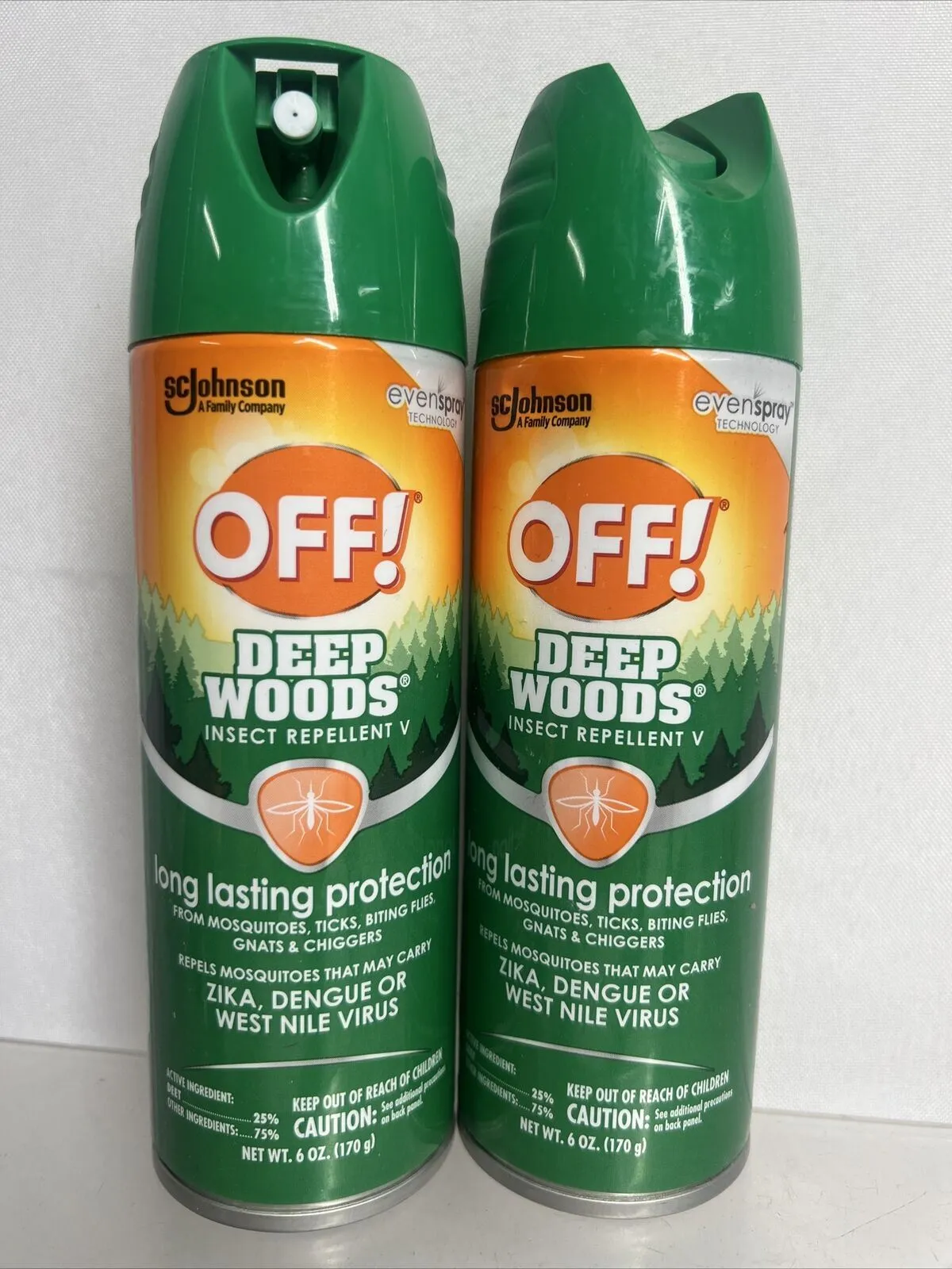 (6) Off! Sportsmen Deep Woods Insect Repellent Even Spray Technology New 6oz