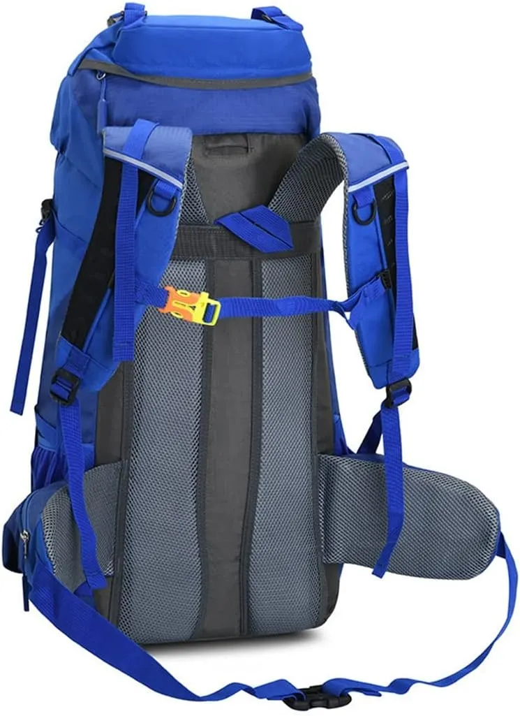 60L Mountaineering Bag Travel Backpack Outdoor Camping Rucksack Men's Backpack(D)
