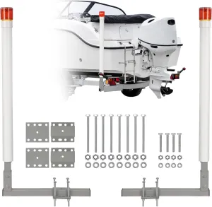 60" Boat Trailer Guide, 2PCS Rustproof Steel Trailer Guide ons, Trailer Guides with Carpet-Padded Boards, Mounting Parts Included, for Ski Boat, Fishing Boat, Sailboat Trailer
