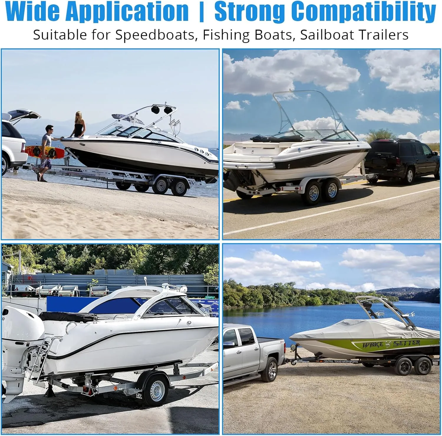60" Boat Trailer Guide, 2PCS Rustproof Steel Trailer Guide ons, Trailer Guides with Carpet-Padded Boards, Mounting Parts Included, for Ski Boat, Fishing Boat, Sailboat Trailer