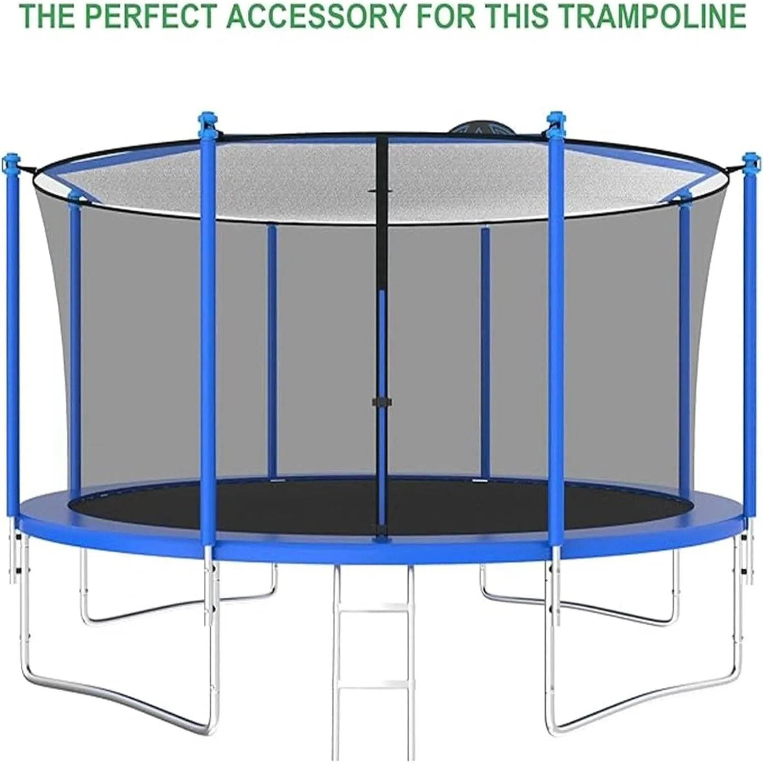 6/8/10/12/14/16FT Trampoline Shade Cover, Trampoline Tent Cover Dome Waterproof Trampoline Canopy Sunshade, Sun Protection Trampoline Tent Shade Cover(12FT-8 Poles)