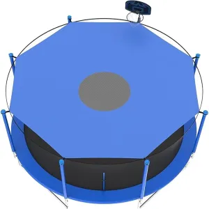 6/8/10/12/14/16FT Trampoline Shade Cover, Trampoline Tent Cover Dome Waterproof Trampoline Canopy Sunshade, Sun Protection Trampoline Tent Shade Cover(12FT-8 Poles)