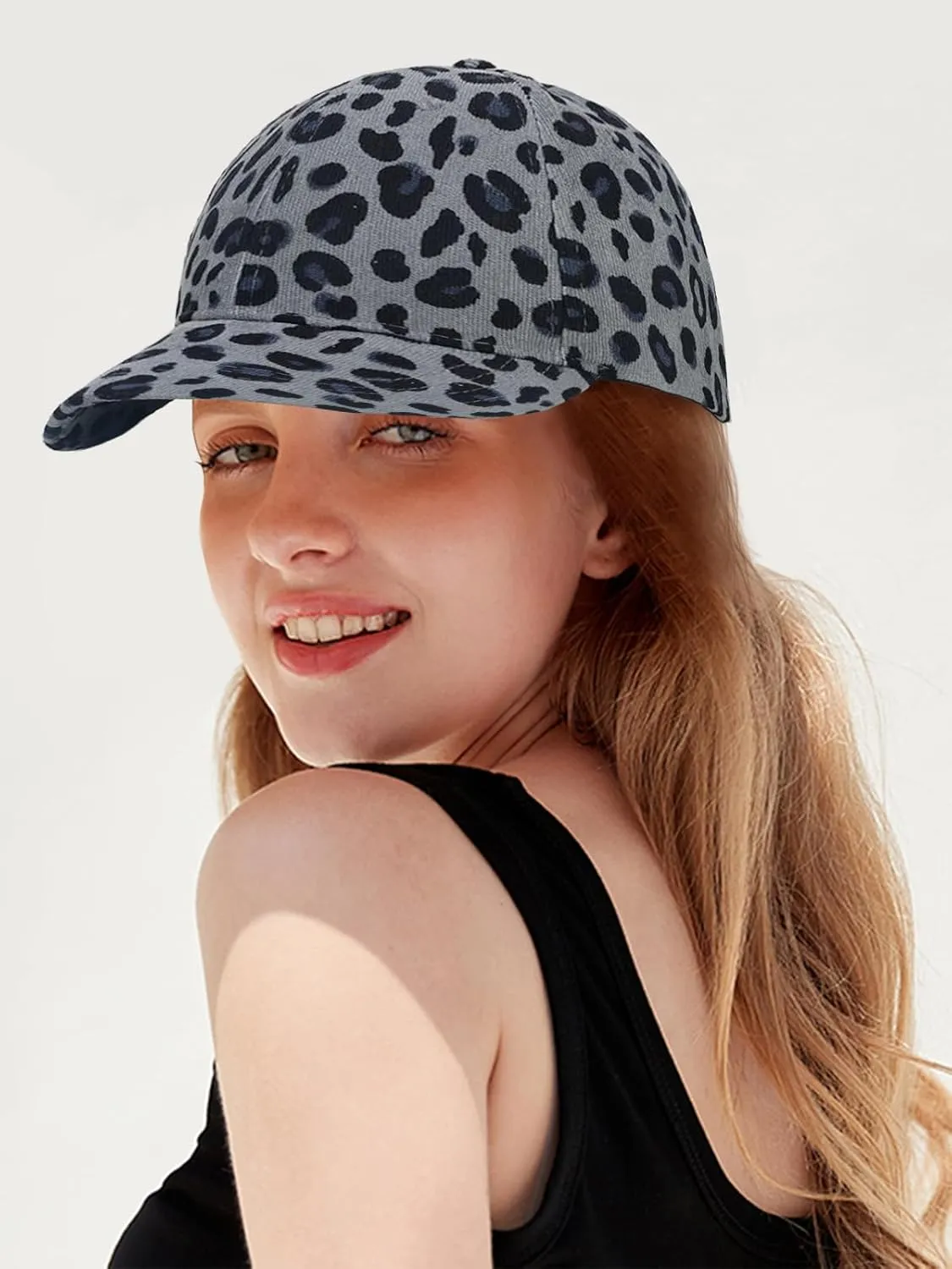 Adjustable Baseball Cap Leopard Print Hat Cotton Sunhat Headwear Outdoor Shade Sports Cap