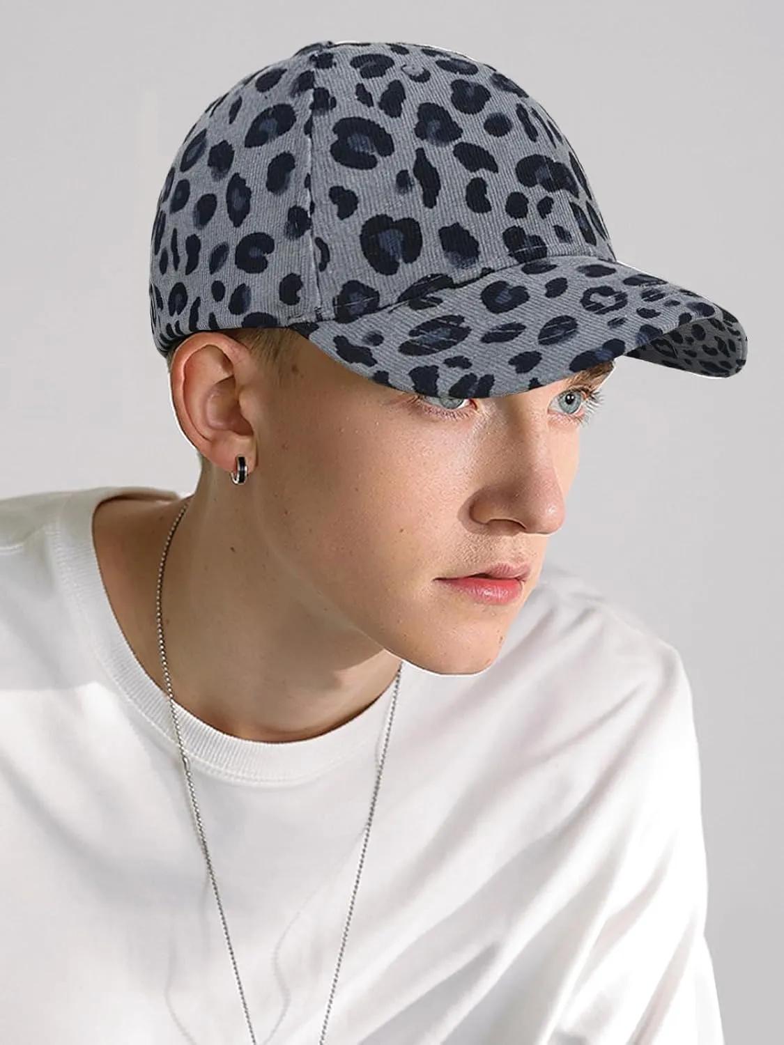Adjustable Baseball Cap Leopard Print Hat Cotton Sunhat Headwear Outdoor Shade Sports Cap