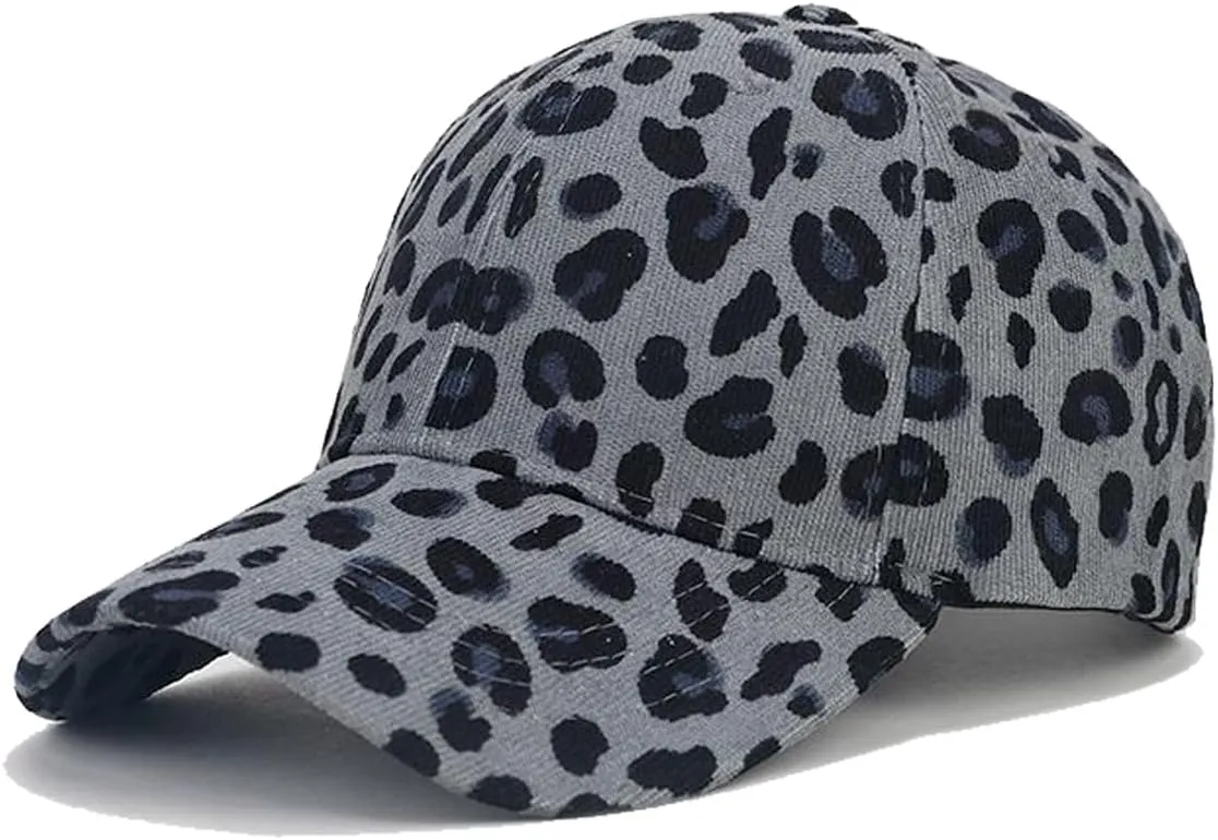 Adjustable Baseball Cap Leopard Print Hat Cotton Sunhat Headwear Outdoor Shade Sports Cap