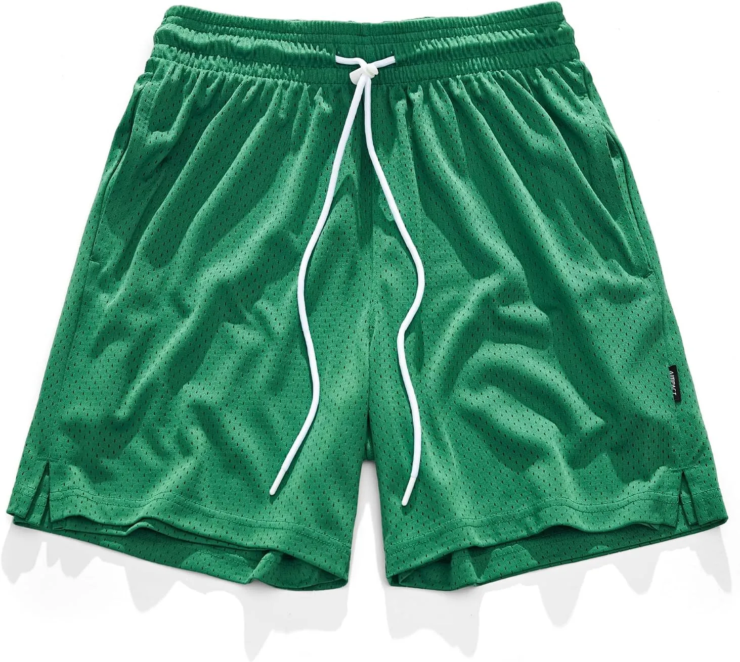 AIMPACT 7" Mens Mesh Shorts Athletic Basketball Shorts Double Layer Gym Workout Shorts with Pocket Drawstring Breathable