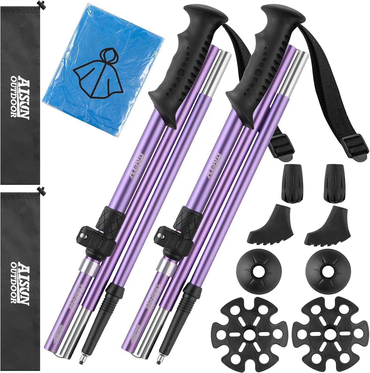AISUNOURDOOR Trekking Poles: Lightweight & Adjustable for Any Adventure