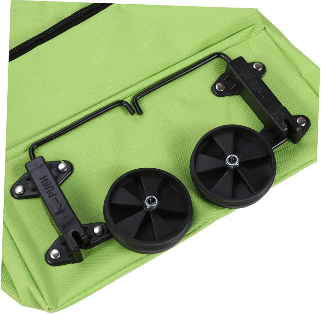 Alipis Portable Collapsible Shopping Cart Lightweight Green Trolley Bag for Easy Travel Grocery and Outdoor Activities Vegetables Organizer for Beach Gym and Camping