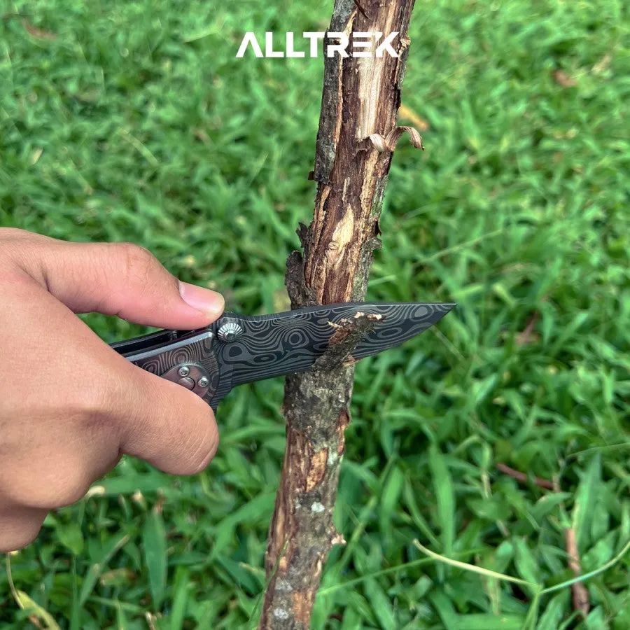 ALLTREK Pisau Lipat Camping TRIBAL A Survival Folding Knife