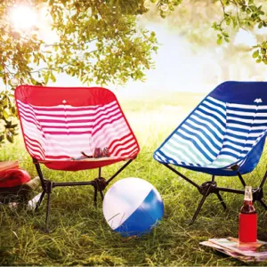 ALPHA CAMP Lightweight Camping Chair Portable Ultralight Compact Folding Camping Backpack Chair with Carry Bag Heavy Duty 225lb Capacity Compact Folding Chair for Outdoors, Hiking, Red