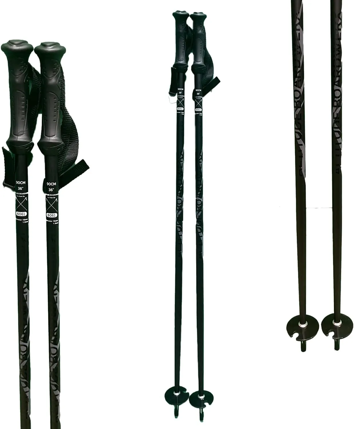 Altitude Toddler/Small Kids SKI Poles 36"/90CM (6061 Aluminum & 16MM Shaft)