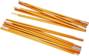 Aluminum Alloy Tent Poles,2Pcs(Each Piece Includes 11 Sections), Support Bars for Camping Hiking with Gold Color,Easy to Assemble,Corrosion