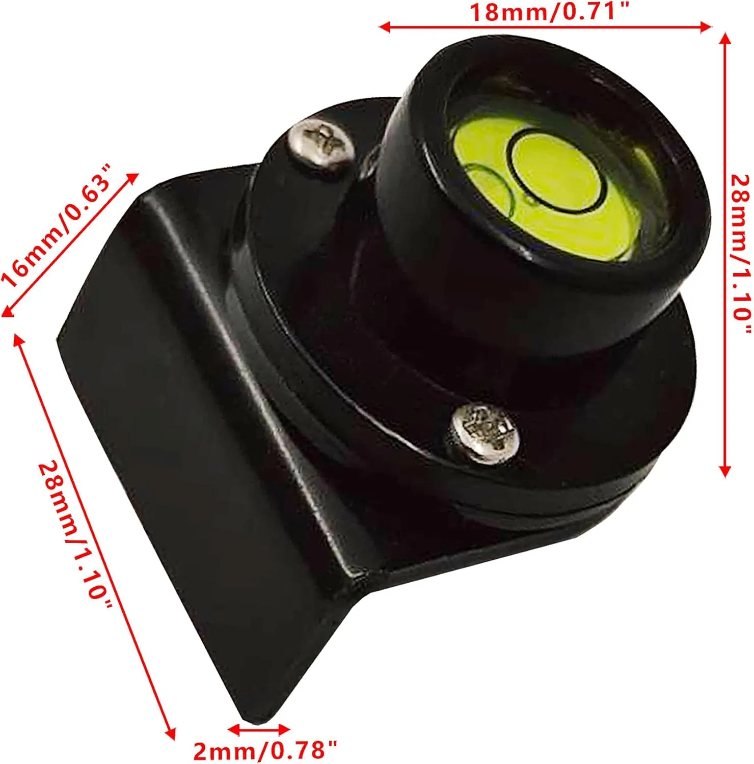 Aluminum Builders Grade Rod Bubble Level for Upright Position of the Rod Pole Staff, Compatible with Leica, Topcon, Seco, CST/Berger, Johnson, Nedo, NWI and More (4, Green)