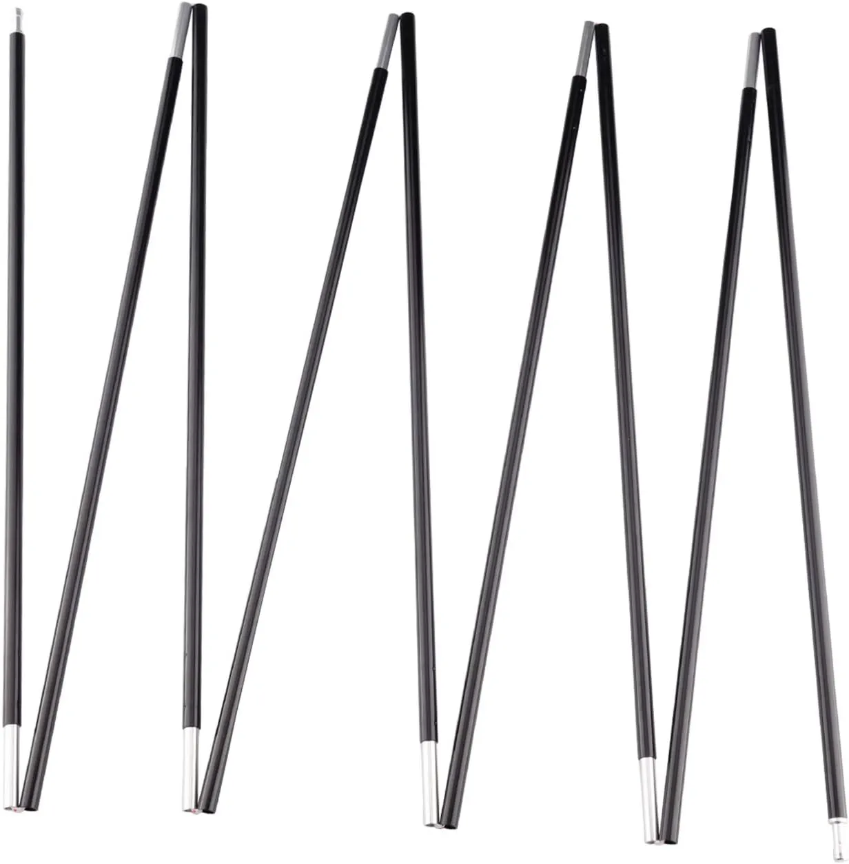Aluminum Tent Poles Replacement, Black Pre-Assembled Tent Pole, 7001 T6 Heated Camping Tent Rod