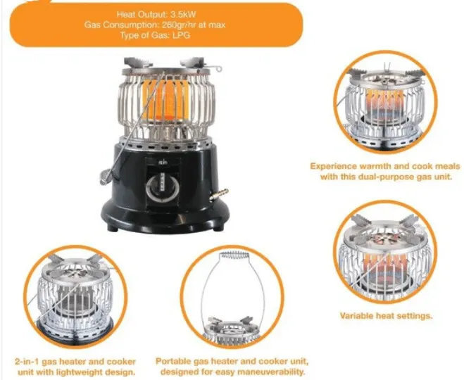 Alva Gas 2-in-1 Portable Heater & Cooker GSH001
