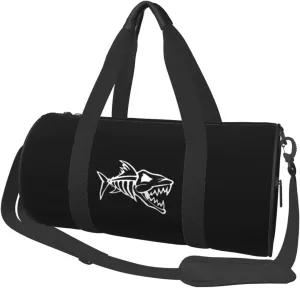 Anger Fish Skeletons Convertible Garment Bag with Shoulder Strap, Carry on Garment Duffel Bag for Men Women - Rolling Foldable for Travel Luggage Bags (Black)