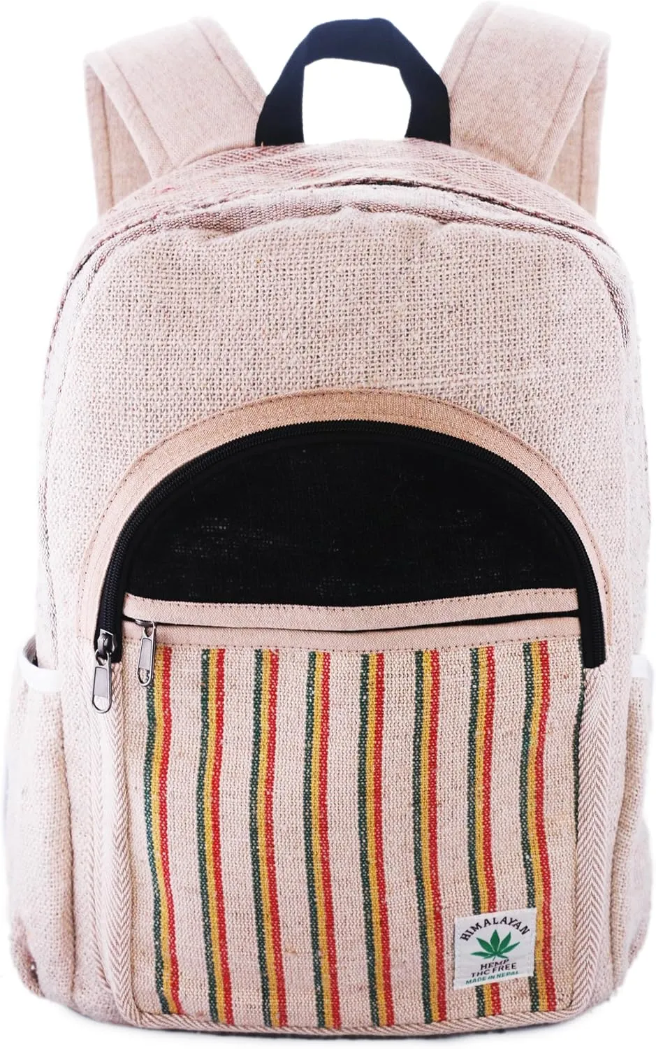 Anitya Hemp Backpack, Multi-Functional Pockets, Eco-Friendly, Unisex, Hiking Daypack, Durable Rucksack (AHLB06)