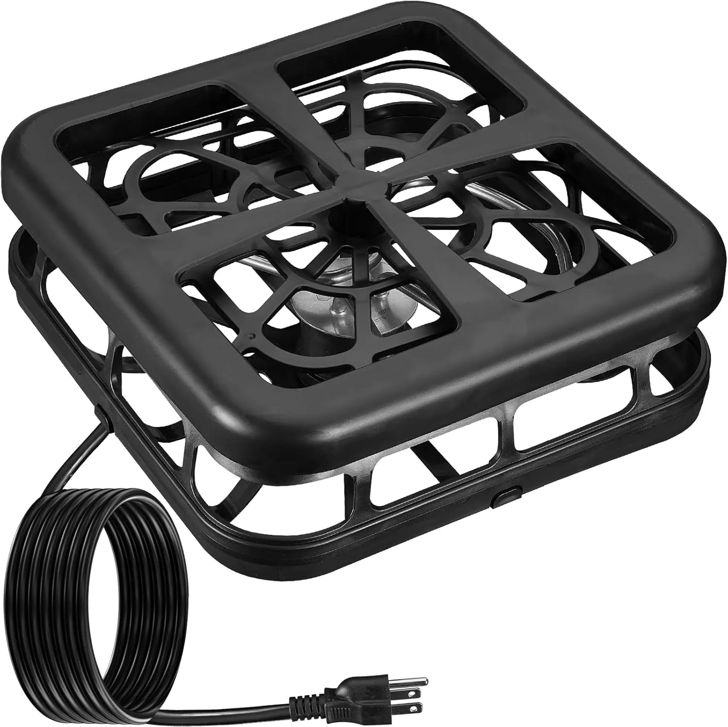 Aobiono Pond Heater De Icer, Winter Thermo Climate Floating Survival Solution for Outdoor Fish Pond Koi, Thermostat Control for Water Stock Tank Livestock Bird Bath Pet, 12 ft Cord (1500W)