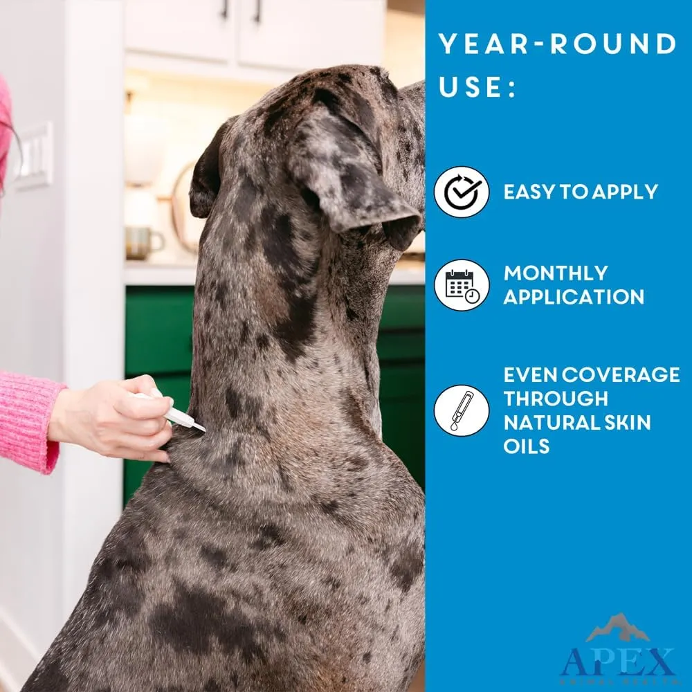 Apex Plus Flea and Tick Prevention for Dogs | Medium (23-44 lbs) | 6-Month Supply | Dog Flea and Tick Treatment | 24-Hour Activation, Waterproof, 30-Day Protection