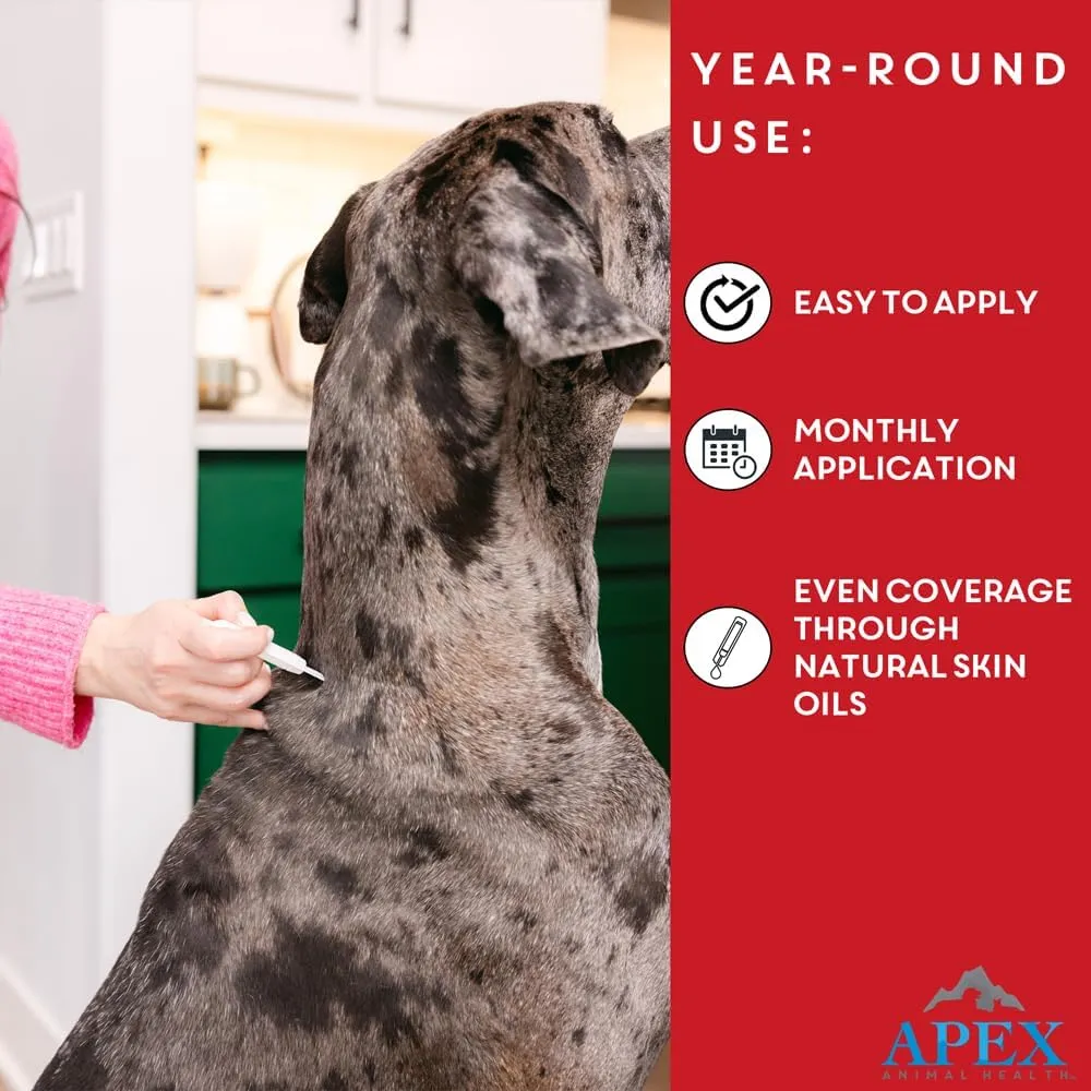 Apex Plus Flea and Tick Prevention for Dogs | X-Large (89-132 lbs) | 6-Month Supply | Dog Flea and Tick Treatment | 24-Hour Activation, Waterproof, 30-Day Protection