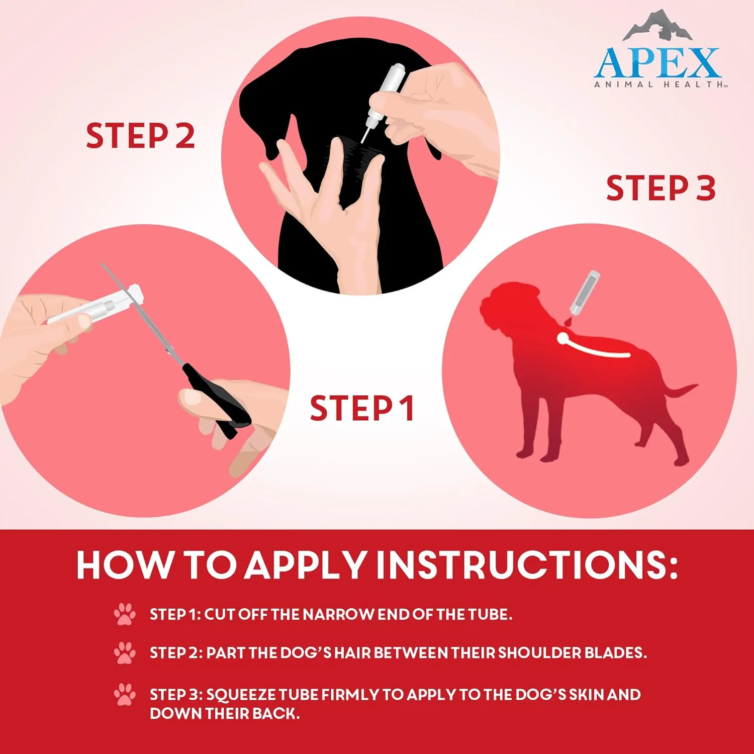 Apex Plus Flea and Tick Prevention for Dogs | X-Large (89-132 lbs) | 6-Month Supply | Dog Flea and Tick Treatment | 24-Hour Activation, Waterproof, 30-Day Protection