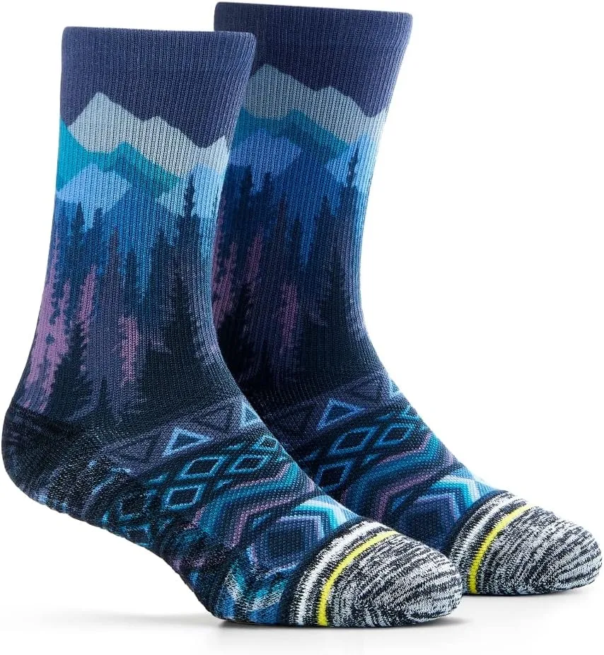 APRIME Men's Women's Hiking Crew Cushioned Socks for Trail Running, Cycling, Climbing, Fabric Made from Coffee Grounds