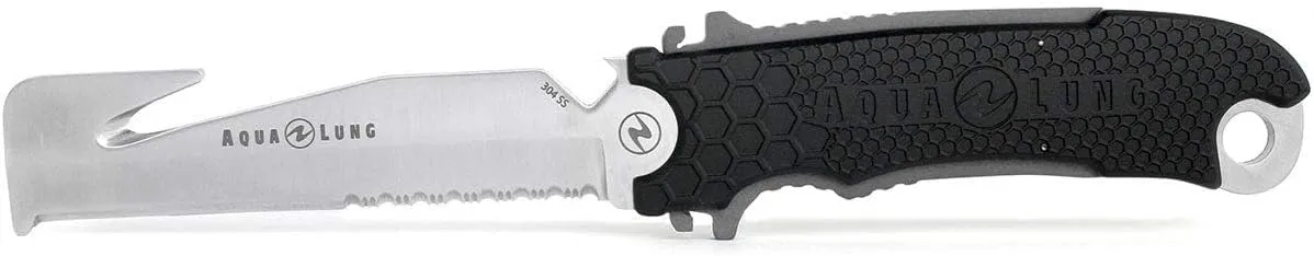 Aqua Lung Big Squeeze 4.5" Stainless-Steel Sheepsfoot Diving Knife