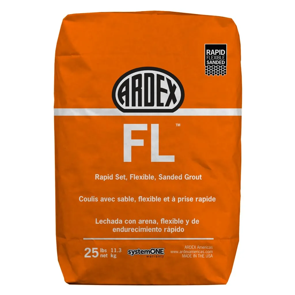 ARDEX FL Rapid Set Flexible High-Performance Sanded Grout, 25 lbs Bag, Fast-Drying, Stain-Resistant, Polymer-Modified, for Interior and Exterior Use, Gunmetal - 45