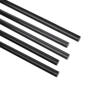 ARRIS 5mm Carbon Fiber Rod, 1.0mm 1.5mm 2.0mm 2.5mm 4mm 6mm 7mm 8mm 9mm 10mm Available, Solid 3K Carbon Rod Bar 400mm Length for RC Plane Kite DIY Craft, 5PCS