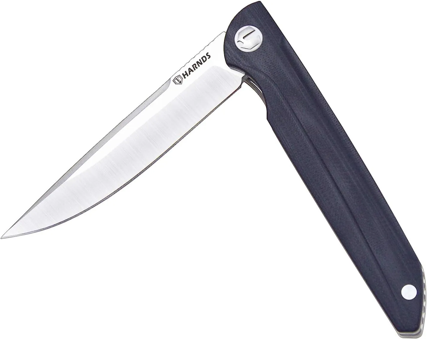 Assassin Titanium Folding Knife Outdoor, Quick Opening Pocket Knife with Sandvik 14C28N Blade and G10 Handle with Secure Locking, 3.9oz 0.75'' Camping (satin black)