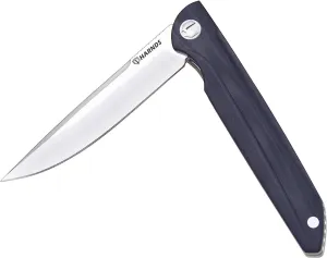 Assassin Titanium Folding Knife Outdoor, Quick Opening Pocket Knife with Sandvik 14C28N Blade and G10 Handle with Secure Locking, 3.9oz 0.75'' Camping (satin black)