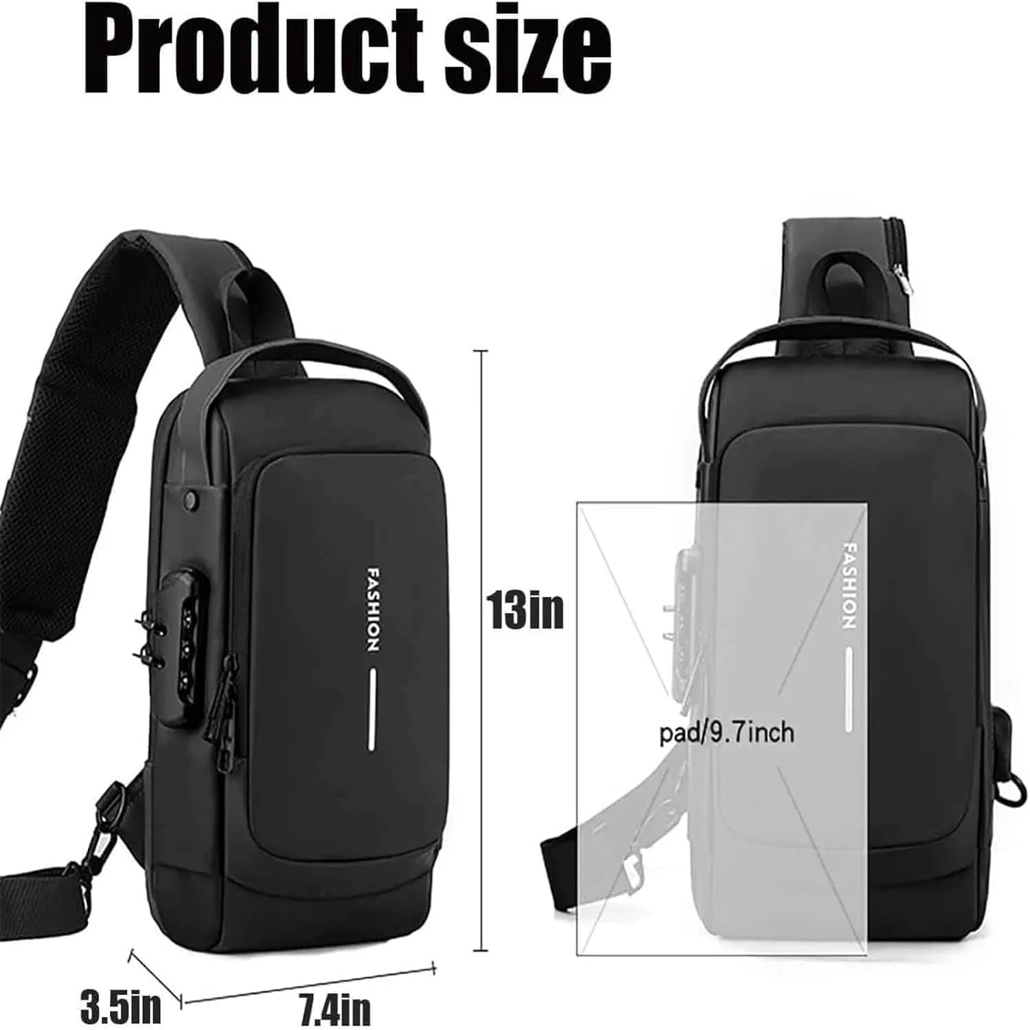 Auricz Bag, Auricz Sling Bag, New Carbon Fiber Streamline Anti-Theft Sling Bag, Charging Sport Sling Shoulder Bags