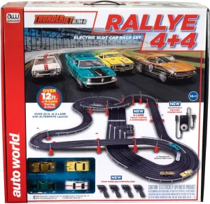 Auto World Rallye 4 4 Slot Race Set HO Scale