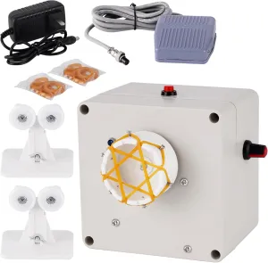 Automatic Reversal Fishing Rod Building Drying System, 0-40RPM Adjustable, 100-240V DIY Electric Fishing Rod Building Winding Machine, Building Repair Wrapping Station with Foot Switch