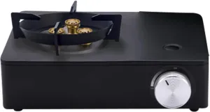 awakentti Mini Camping Stove Burner, Metal Stove with Storage Box, Single Burner Camp Stove, Cooking Utility Gadgets under Open Fire for Saucepan, Coffee Pots, Kettle, Frying Pan, Steamer
