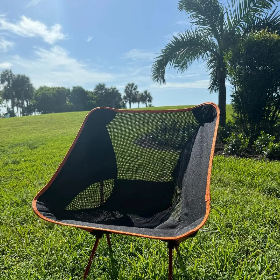 Backpacking Chair - Lightweight & Collapsible Chair for Camping, Hiking & Travel - Small Folding Chair with Anti-Slip Feet - Compact & Durable Chairs for Outside, Easy Setup Anywhere