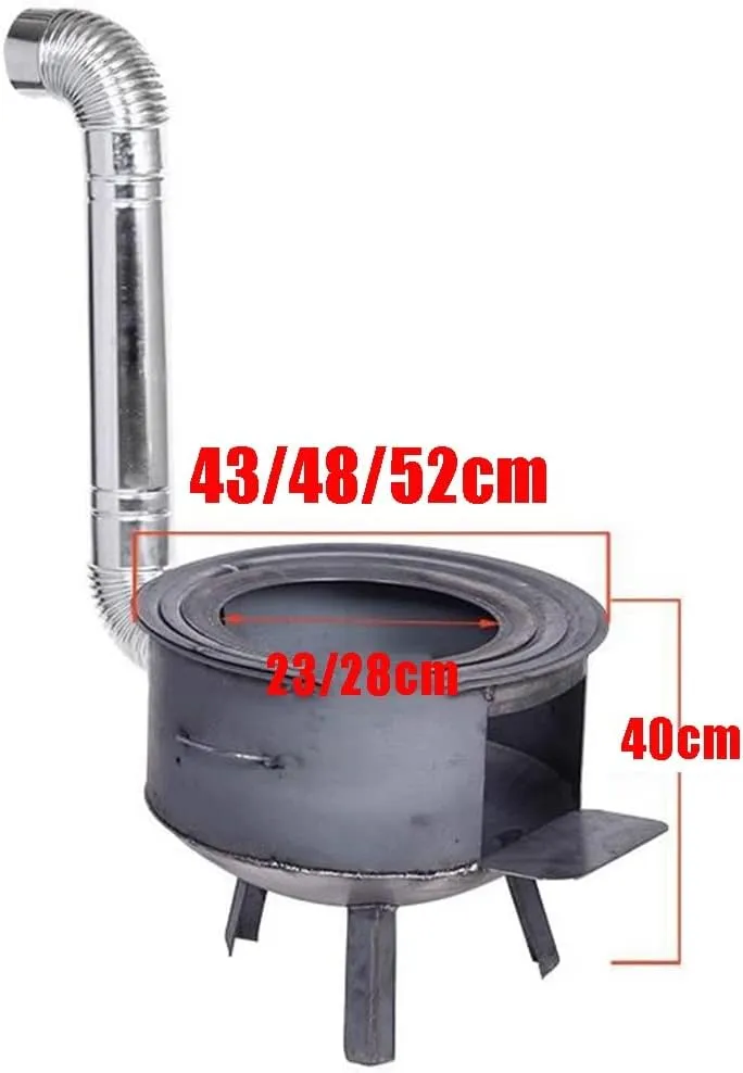 Bad RequestCamping Wood Burning Stove, Stainless Steel Compact Portable Foldable Mini Mult Fuel Camp Stove with Storage Bag,Steel,L20*20 * 35cm