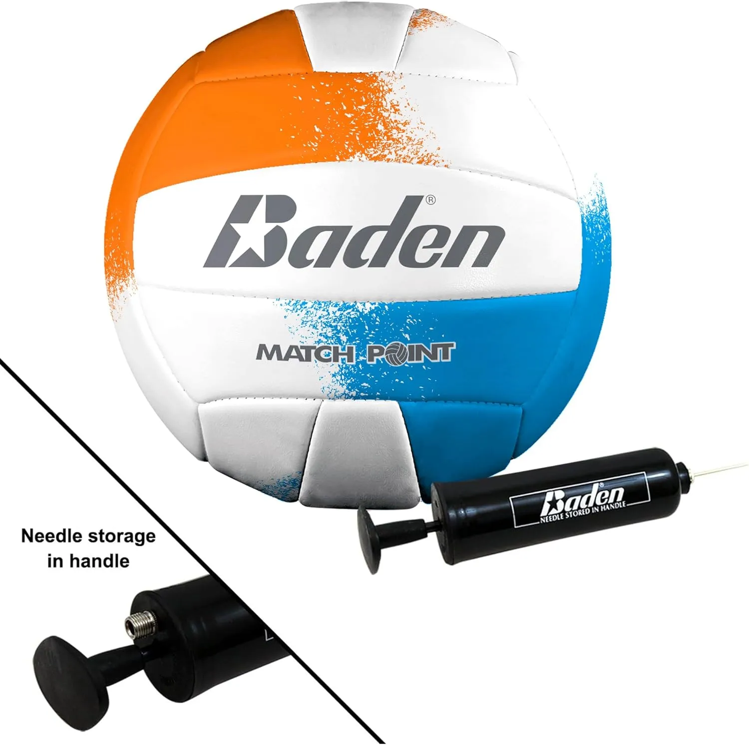 Baden Champions Volleyball/Badminton Portable Combo Set, 4 Raquets   3 Birdies   Boundary   Volleyball   Pump   Carry Bag