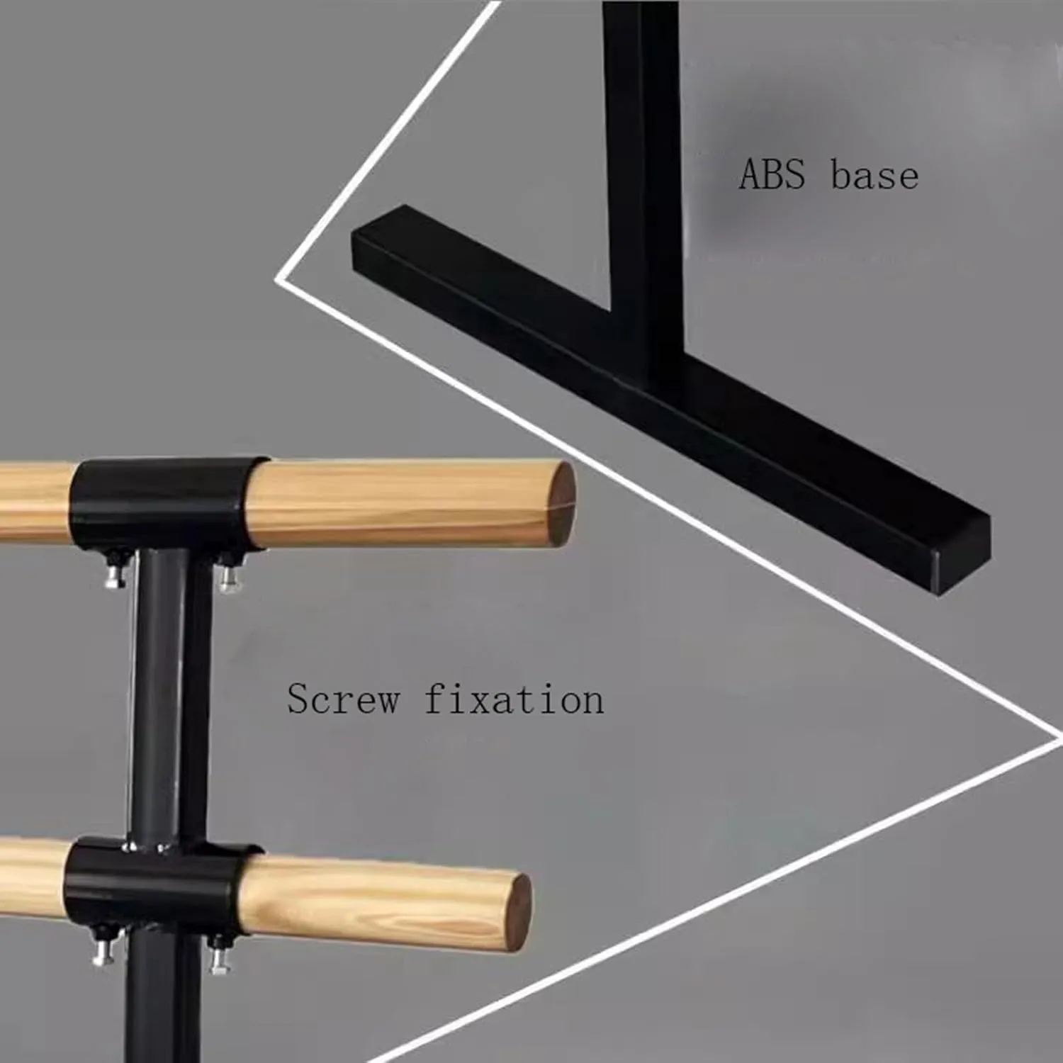 Ballet Barre,Adjustable Stretching Bars Freestanding Portable Barre for Dance, Exercise Kids and Adults (White 150cm)