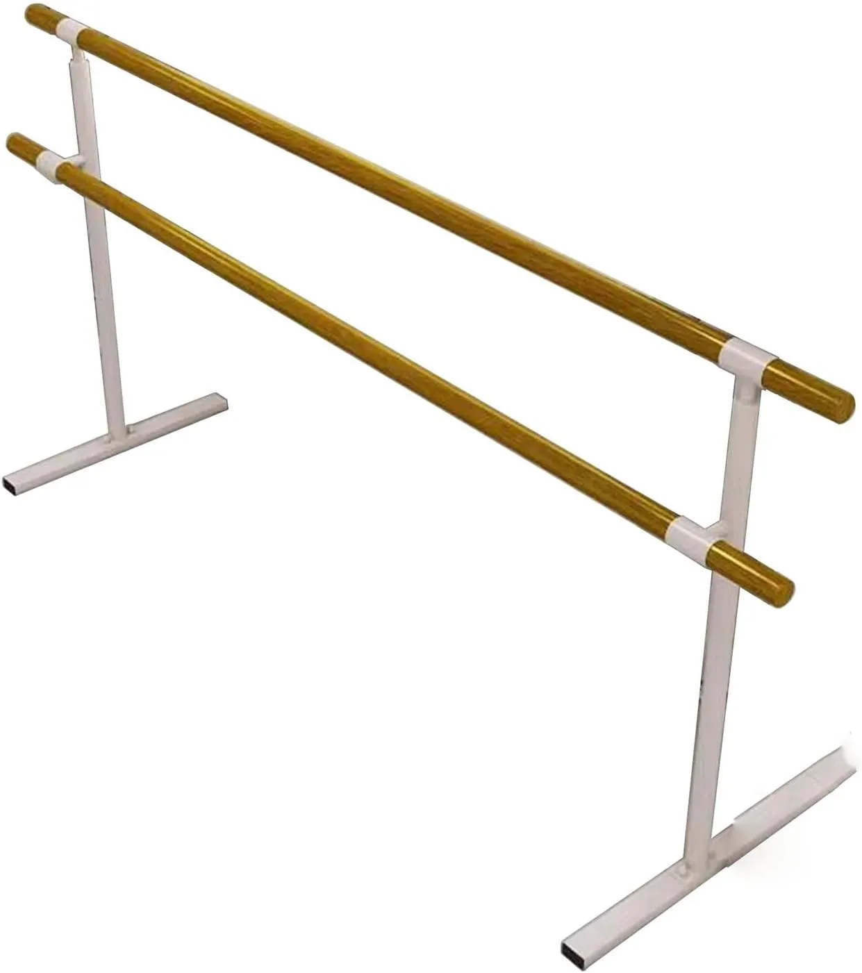 Ballet Barre,Freestanding Portable Ballet Bar, Home Dance Stretching Bar, Gymnastics Ballet Bar Adjustable 75-115cm, Fitness Ballet Equipment for Home Studio Dance (White Double 150cm)