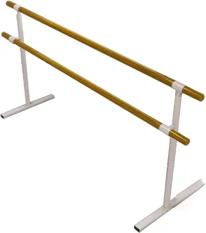Ballet Barre,Freestanding Portable Ballet Bar, Home Dance Stretching Bar, Gymnastics Ballet Bar Adjustable 75-115cm, Fitness Ballet Equipment for Home Studio Dance (White Double 150cm)