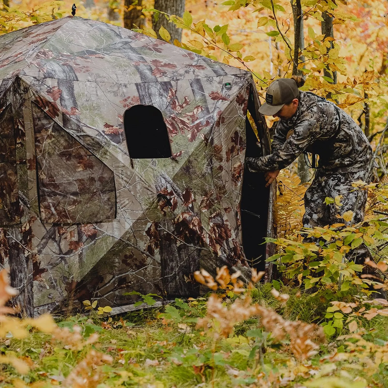 Barronett Blinds® Pentagon™, Portable Hunting Blind, 5-Sided Hub Blind, Huge Interior, Low Profile Windows, 4-Person, 72" x 96" x 96"
