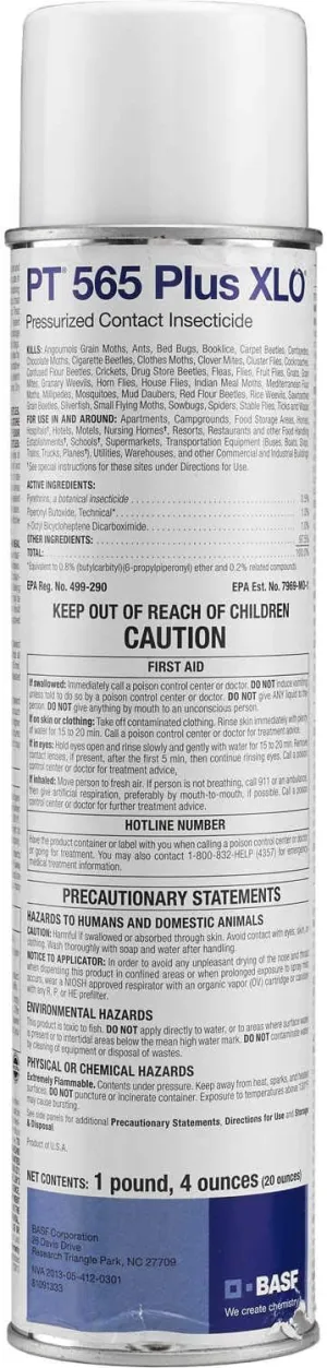 BASF 10240 PT 565 Plus XLO Pressurized Contact Insecticide, 12 cans