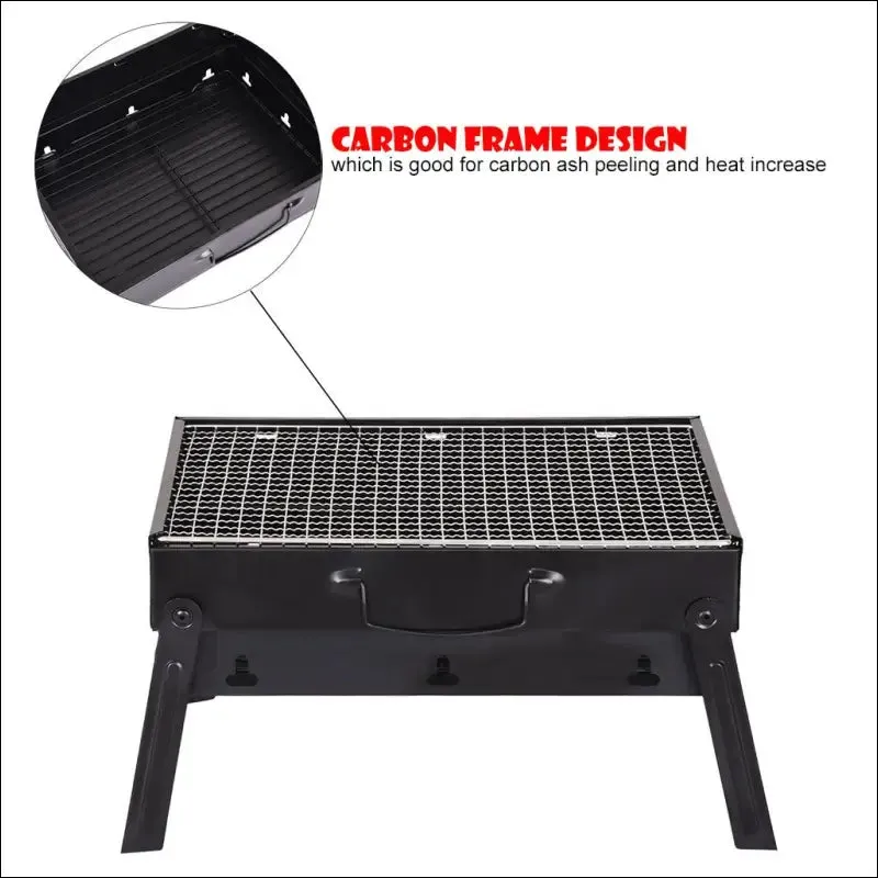 Bbq charcoal grill folding portable lightweight barbecue camping hiking picnics